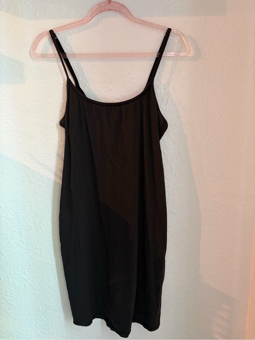 SKIMS Black Mini Slip Dress